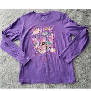 Guy Harvey Long Sleeve T Shirt Women's Purple Pink Tropical Fish Coral Cotton L